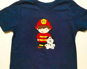 fireman birthday shirt