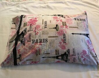 Paris print pillowcase
