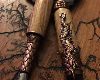 Dragon Wood Turned Fountain Pen - Classic Wood