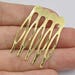 100pcs 5 teeth Gold Metal Hair combs,Gold Color Comb Findings,Gold small Hair Comb Blank,Wedding Hair Combs,Bridal Hair Combs--26x39mm.