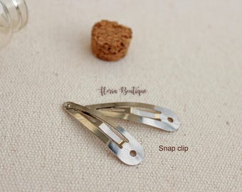5 Plain snap hair clips-small toddler size-hair accessories-DIY materials