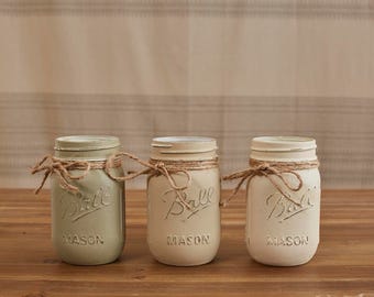 Distressed Mason Jars - Pint size