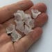 50 White Flower Bead Caps Acrylic 14mm x 10mm - BD194