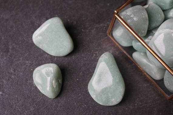 Gren Aventurine Tumbled Stones, Tumbled Aventurine, Heart Chakra Crystal, Polished Aventurine, Chakra Stone, Crystal Grid, Healing Crystal