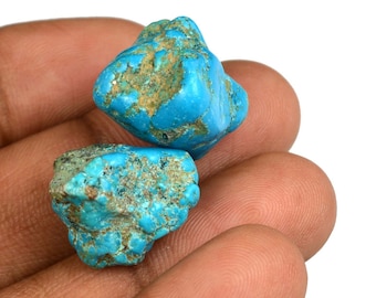 46.70 Ct Natural Arizona Mine Kingman Turquoise Gemstone Rough Pair Best Deal