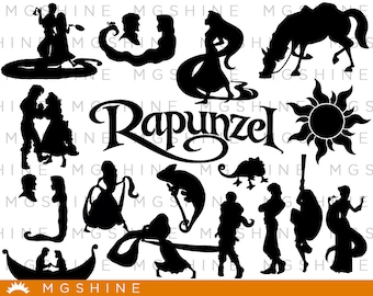 Download Rapunzel silhouette | Etsy