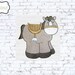 Horse machine embroidery design. Chubby horse farm embroidery. Cute ranch embroidery in filled stitch.