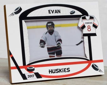 Hockey Picture Frame, Personalized Hockey Picture Frame, Kids Sports Picture Frame, Kids Hockey Frame, Sports Picture Frame For Kids, Hockey