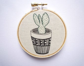 3 pouces broderie moderne Art Hoop « Cactus 11' par le fromage avant de coucher