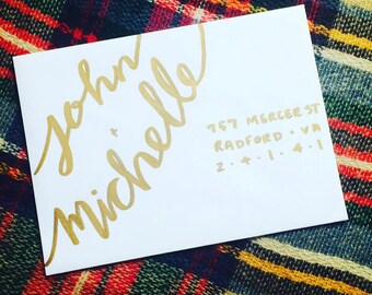 Modern Calligraphy Envelope Addressing