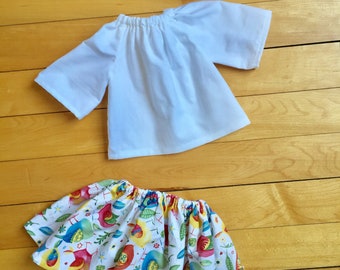 Skirt, Blouse and Headband for 14-18" Waldorf doll, Waldorf doll clothes, Handmade doll clothes, Steiner doll clothes