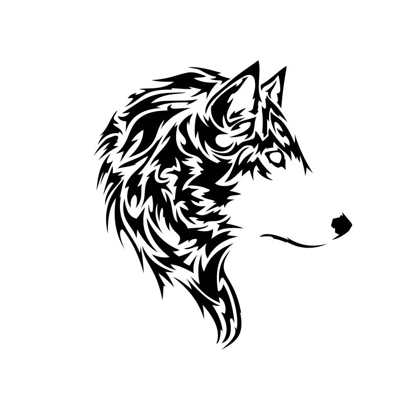 Tribal Wolf Head Graphics SVG Dxf EPS Png Cdr Ai Pdf Vector