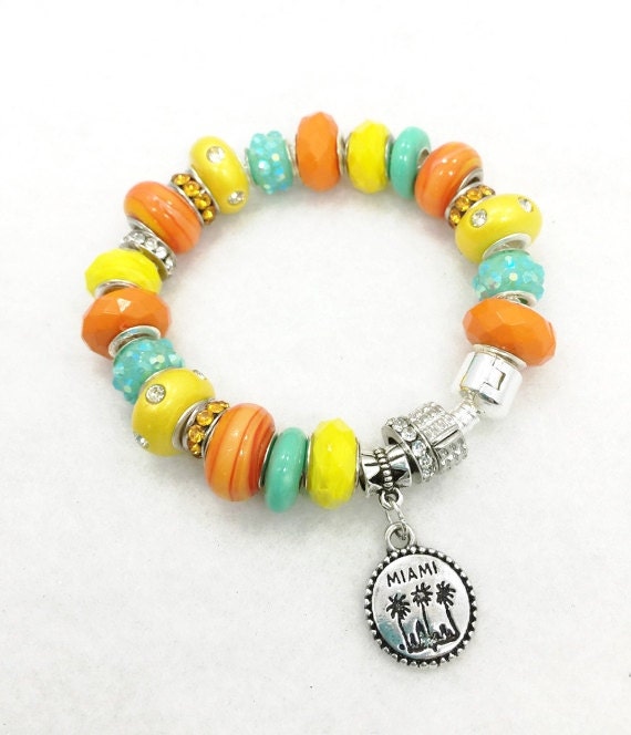Miami Florida Charm Bracelet