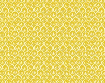 1/2 yard or more - Timber Leaf - Yellow Pine Stickers - Sarah Watts - Cotton Quilt Fabric