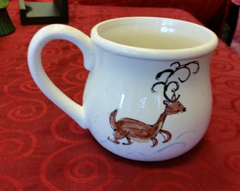 Large Coffee Reindeer Mug