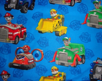 Blue Paw Patrol Cotton Fabric by the Yard