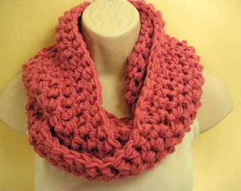 Pink Cowl Infinity Circle Scarf Neckwarmer