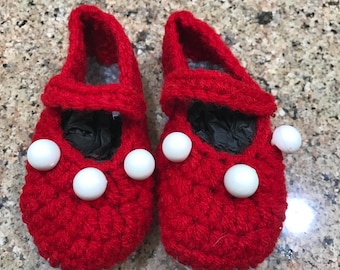 Mary Jane Baby Booties