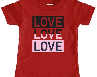 Love,Love,Love Toddler T-shirt (Red)
