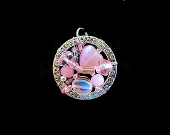 Pink Heart - Ring Window Pendant