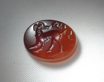 Antique Red Carnelian Intaglio Cabochon
