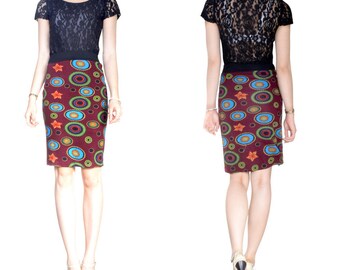 Skirt at the knee wool Jersey (M12)