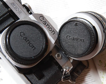 Genuine Canon FD Body and Rear Lens Cap Set