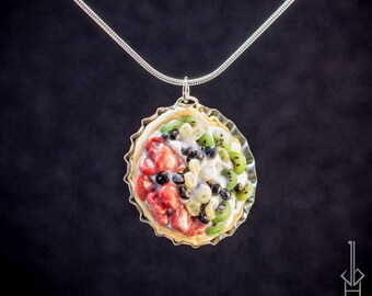 Miniature Fruit Tart Necklace