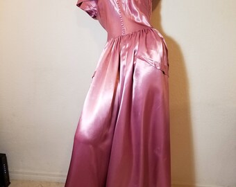 FREE SHIPPING 1930 Satin Charmeuse GOWN