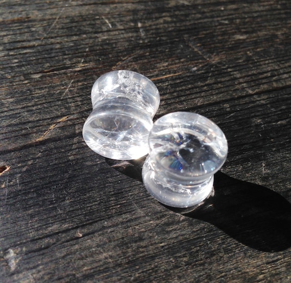 Shattered Quartz Plugs 8g 6g 4g 2g 0g 00g 1/2 12mm