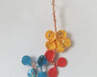 J Flower Copper Pendant