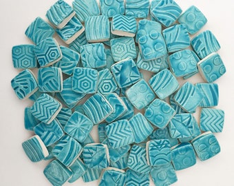 TURQUOISE SQUARE Mosaic Tiles