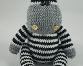 knitted zebra toy