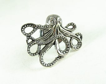 Silver Octopus Drawer or Door Pull, Home Improvement, Home Decor