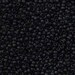 TOHO Japanese Seed Beads - Round 15/0 : 49F Frosted Opaque Jet - Matte Black - 10 grams