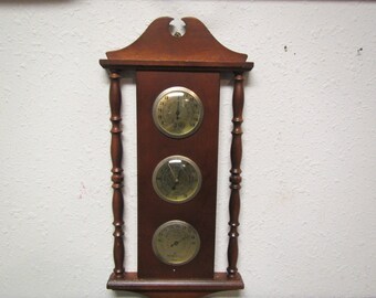 Ma Leck Wall Weather Station , Ma Leck Instruments, Thermometer, Barometer and Humidity Meter, * 1970s