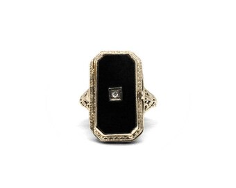 Art Deco Locket Picture Ring