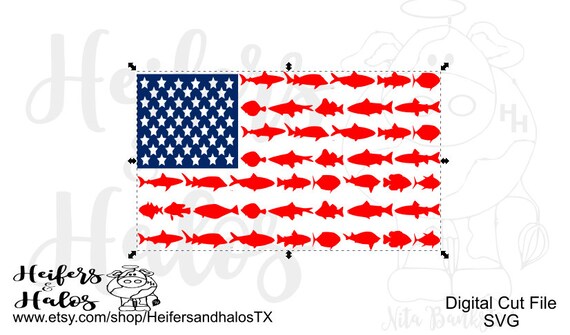 Shark and fish flag svg cut file for cricut and silhouette