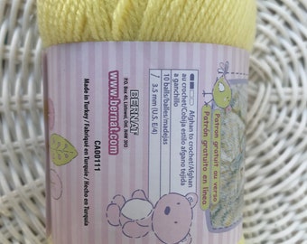 New Bernat Baby Yarn Yellow super fine 50 g/1.75 oz soft acrylic yarn fingering weight 191 yds/175 m baby yarn discontinued Easter projects