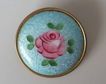Vintage guilloche brooch pin