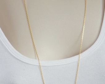 Gold Vermeil, laser cut cable chain, finished necklace chain(Gold plated .925 sterling silver). Available in 16",18",20",24" and 30" lenghts