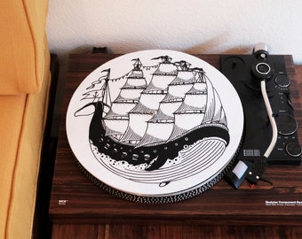 Turntable Slipmat: Whaleboat by Kyler Martz
