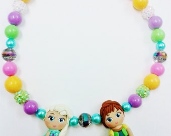 Elsa and Anna frozen fever necklace