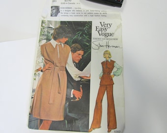 Vintage Very Easy Vogue 1083 Pattern, Stan Herman Size 10