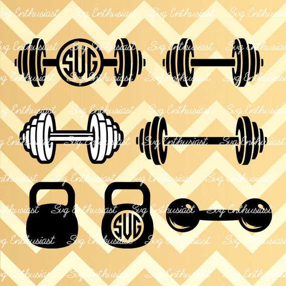 vector d png letter KettleBell SVG Weights SVG BarBell Monogram CrossFit SVG