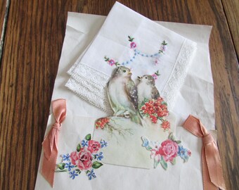 Bird Card and Handkerchief