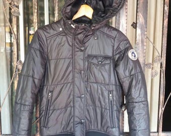 Vintage philosophy of hysteric glamour puffer jacket with hooded/black/medium/made in japan/japan design/japan style