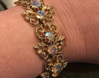 Vintage Coro AB Rhinestone Bracelet