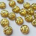 12 Gold Glitter Cabochons 12mm Flat back Dome Cabochon Resin Embellishments Charms