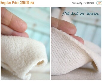 SALE Today Sherpa Organic CottonHalf Yard Baby Soft Lofty and Plush Domestically Made GOTS Certified Organic